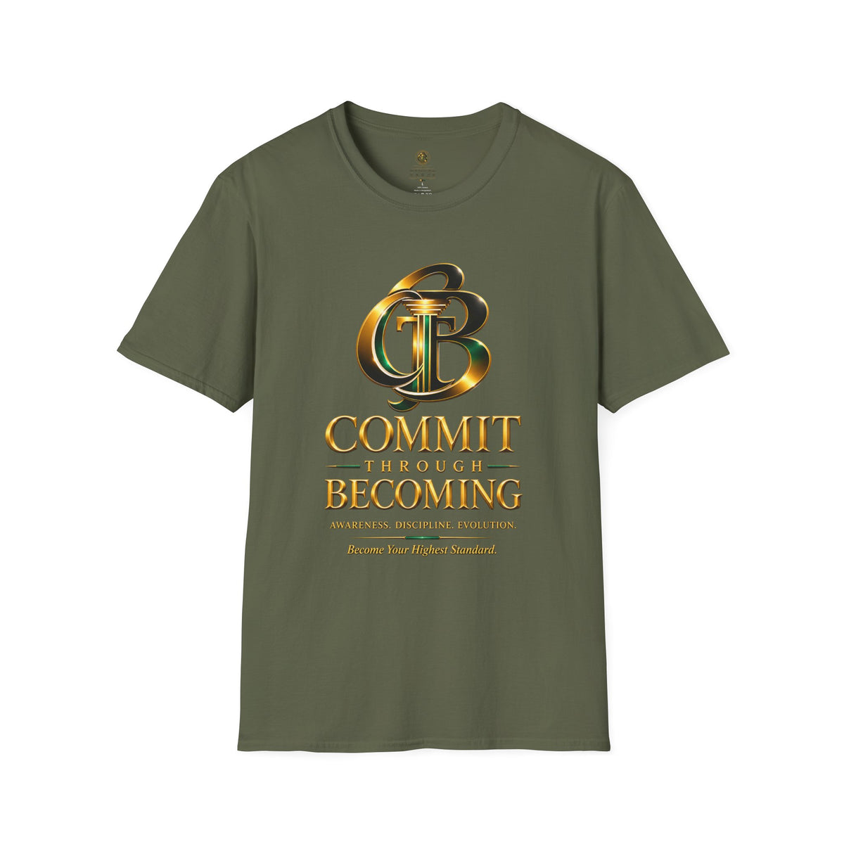 COMMIT THROUGH BECOMING™ Premium Graphic Tee